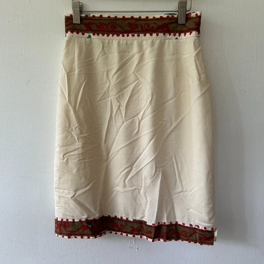 Platinum by Dorothy Schoelen Straight Skirt Womens 6 VTG Silk Blend Zip Made USA